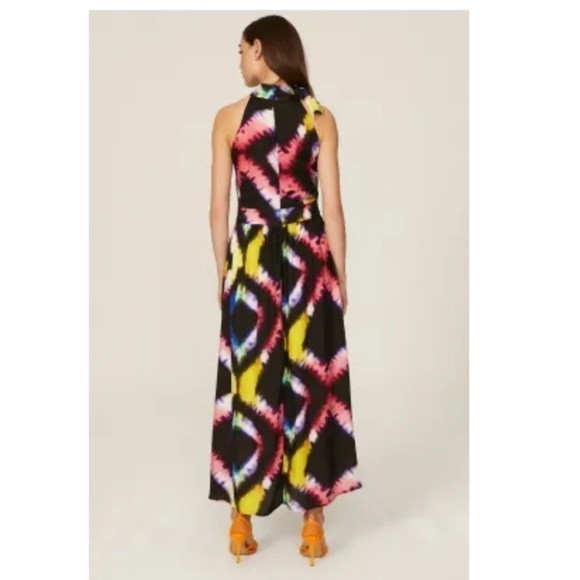 Busayo Rainbow Tie Dye Halter Sleeveless Maxi Dress - Picture 4 of 16